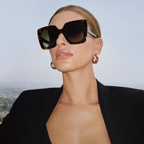 Authentic Models, Jimmy Choo Sunglasses, Gradient Sunglasses, Jennifer Fisher, Hailey Baldwin, Hailey Bieber, Black Sunglasses, Unisex Sunglasses, Eyeglasses For Women