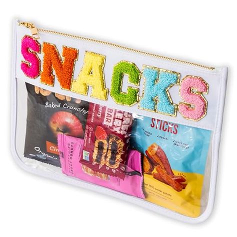 Preppy Travel Bags, Bags Preppy, Aesthetic Storage, Patch Letters, Snack Pouch, Mom Aesthetic, Essential Pouch, Letter Bag, Varsity Letter