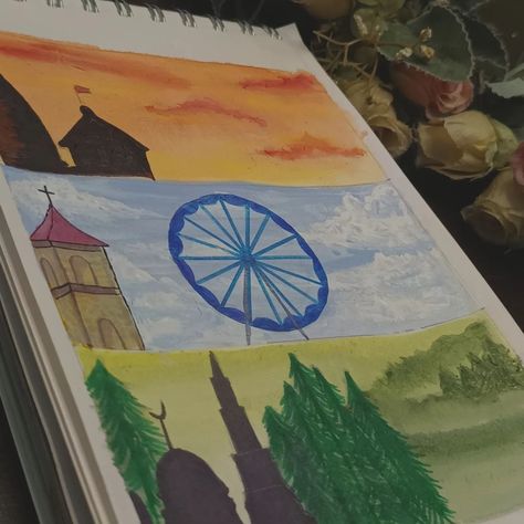 Celebrating the spirit of freedom, unity, and diversity. Happy Independence Day!🇮🇳 . . . #independancedaypaintings #independenceday #sketchbookwork Unity In Diversity Painting Ideas, Unity In Diversity Poster, Unity And Diversity, Diversity Poster, Unity Day, India Painting, Unity In Diversity, Happy Independence, Happy Independence Day