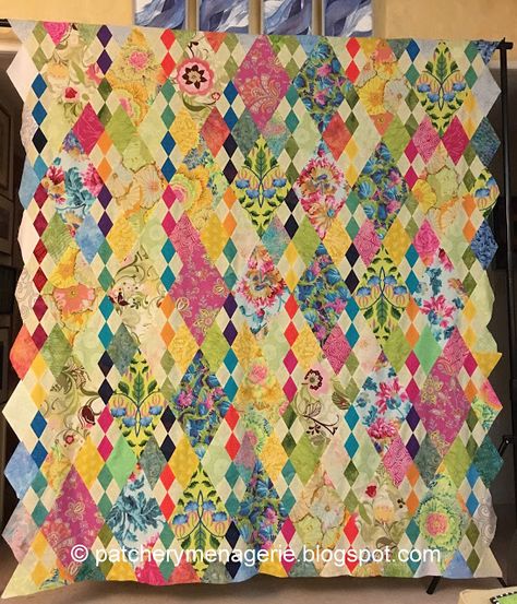 Diamond Quilts, Lone Star Quilt, Kaffe Fassett Quilts, Yellow Quilts, Pink Quilts, Triangle Quilt, Colorful Quilts, Star Quilts, Scrappy Quilts