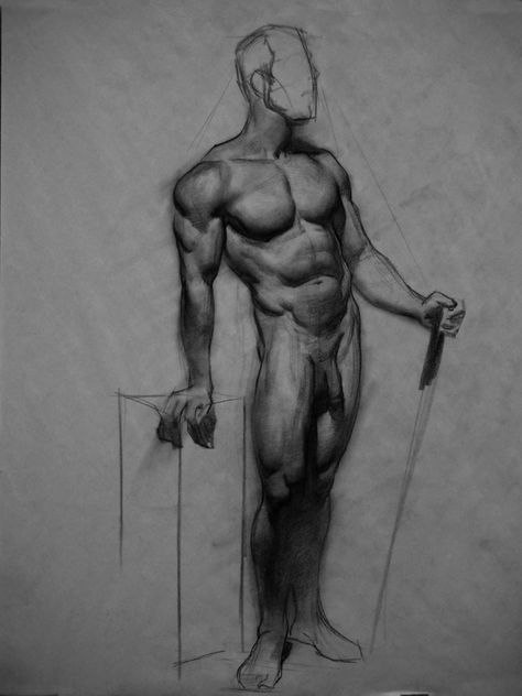 Watts Atelier, Drawing Body Proportions, Male Body Drawing, Male Artworks, Male Art Reference, Masculine Art, Male Body Art, Male Figure Drawing, Body Sketches