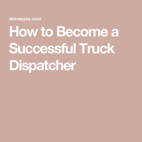 Truck Dispatcher Format, Truck Dispatcher Training, Freight Dispatcher, Truck Dispatching, Truck Dispatcher, Trucking Business, A Truck, Transportation, How To Become