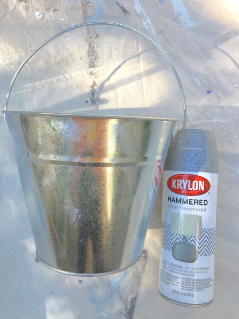 Dollar Tree Tin Bucket, Tin Bucket Ideas, Tin Bucket Crafts, Galvanized Bucket Centerpiece, Bucket Centerpiece Ideas, Bucket Decor Ideas, Bucket Centerpiece, Bucket Crafts, Bucket Decor