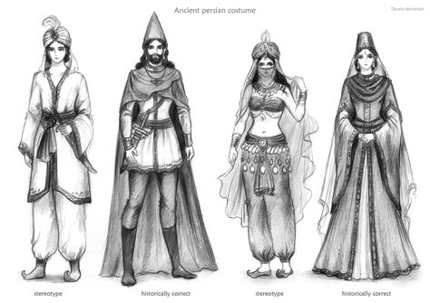 Ancient Persian costumes by Develv Iranian Clothes, Persian Dress, Ancient Persian Art, Persian Princess, Persian Warrior, Persian Women, Persian Art Painting, Persian Fashion, Ancient Persia