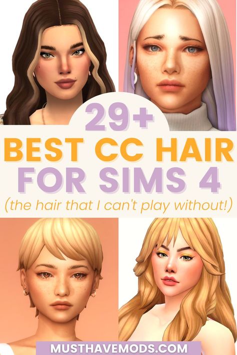 sims 4 cc hair Best Sims 4 Cc, Los Sims 4 Mods, Sims Challenge, Sims 4 Cc Hair, Sims 4 Cheats, Sims 4 Challenges, Cc Folder, Sims Packs, The Sims 4 Pc