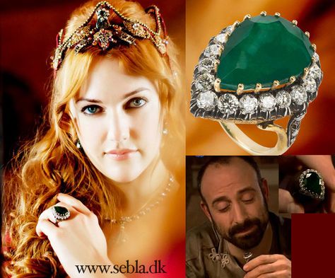 Anillo de Hurrem Princess Diana Engagement Ring, Emerald Ring Design, Middle East Jewelry, Honey Jewelry, Art Jewelry Design, Pearl Decorations, Beautiful Tiaras, Turkish Jewelry, Women's Jewelry Sets