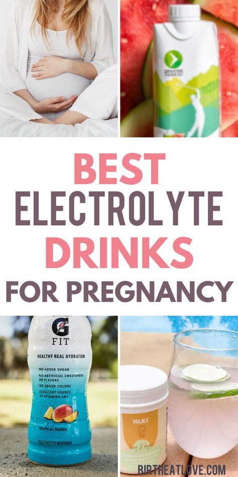 What are the best electrolyte drinks for pregnancy? This guide to electrolytes and pregnancy shares why electrolytes are important during pregnancy and the best electrolytes for pregnancy that are actually clean. Plus best electrolyte drinks for pregnancy included! Love these pregnancy tips for hydration! Staying Hydrated While Pregnant, Pregnancy Drinks, Best Electrolyte Drink, Rehydration Drink, Electrolyte Drink Recipe, Homemade Gatorade, Coconut Water Drinks, Pregnant Drinks, Natural Body Detox