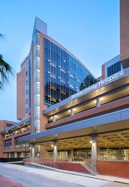 Jennie Sealy Replacement Hospital | HDR Streetscape Design, Modern Apartment Design, Hospital Architecture, Acute Care, Care Hospital, Hospital Design, City Architecture, University Of Texas, Galveston