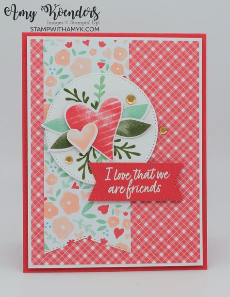 Stampin Up New Cards, Stampin Up By My Side Cards, Stampin Up Love For You Bundle, Stampin Up Valentines Day Cards 2023, Stampin Up Love For You, Stampinup Valentine Cards, Love For You Stampin Up Cards, Stampin Up Best Day Cards, Stampin Up Valentines Day Cards