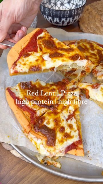 Alissa Francis RD CDE MHSc on Instagram: "1-INGREDIENT PIZZA CRUST 🍕 Red Lentils are the 🔑 ingredients, and happen to be protein and fibre loaded. This type of fibre is known to help lower cholesterol. Each slice has 10g protein and almost 4g fibre, so a very satiating and satisfying pizza experience. Tag a friend and follow @healthyu_dietitian for more! This crust has zero preservatives, it is protein and fibre loaded, super cost effective, and will help you stay on track with your health plan. Want this recipe? Comment ‘LENTIL’ and I will DM it to you! This way, you will be able to save, download and PRINT the recipe. Ingredients: 1 ½ cup red lentils 1 ½ cup water Optional: add ½ tsp salt, 1 tsp garlic powder, 1 tsp Italian seasoning Let the lentils soak for 90 minutes, and blend Lentil Pizza Crust, Lentil Pizza, Low Fat Vegan Recipes, Tortilla Bread, Help Lower Cholesterol, Appetizer Sandwiches, Oven Temperature, Split Peas, Red Lentils