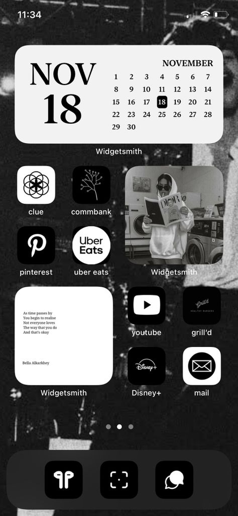 App Design Iphone, Black And White Wallpaper Iphone, Ipad Organizer, Cute Home Screen Wallpaper, Screen Iphone, Aesthetic Ios, Instagram Theme Feed, Iphone Home Screen Layout, Themes App