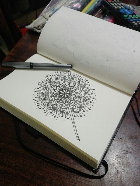 Dandelion Mandala Tattoo, Geometric Dandelion Tattoo, Mendala Tattoo, Dandelion Mandala, Mandala Zentangle, Dandelion Tattoo, Sacred Geometry Tattoo, Geometry Tattoo, Dandelion Wish