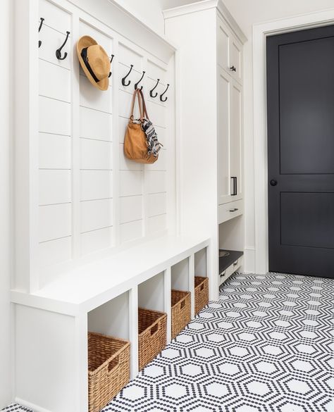 Pike Properties on Instagram: “🧥Walk in, gaze at the beautiful tile, hang your coat, and smile. 😁⁠ ⁠ 📐&🔨@pikeproperties⁠ 📸@joepurvisphotos⁠ .⁠ .⁠ .⁠ .⁠ .⁠ #dropzone…” Laundry Room/mudroom, Mudroom Remodel, Country Laundry Rooms, Laundry Room/mud Room, Mud Room Entry, Mudroom Decor, Mudroom Laundry Room, Laundry Room Renovation, Farmhouse Laundry