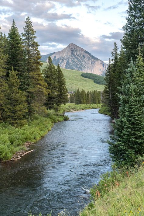 The Slate River in Crested Butte Scenic Landscape Photography, Mountain River Aesthetic, Mountain Range Landscape, Colorado Forest, Nature Parks, River Aesthetic, Mountain And River, Landscape With Mountains, Wild Landscape