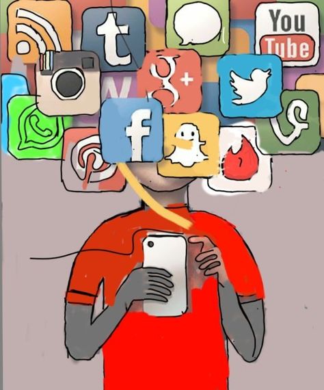 Social Media Problems Art, Social Media As People Drawings, Bad Effects Of Social Media Drawing, Effects Of Social Media Art, Social Media Effects Art, Social Expectations Art, Social Change Artwork, Social Media Clip Art, Media Literacy Poster Drawing