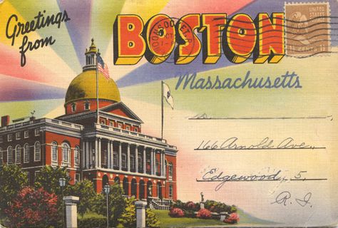 1945 Boston, MA folding postcard #massachusetts #boston Vintage Boston, Accordion Fold, Beautiful Scenes, Travel Postcard, Old Postcards, Linen Style, Vintage Linen, Local History, Boston Ma