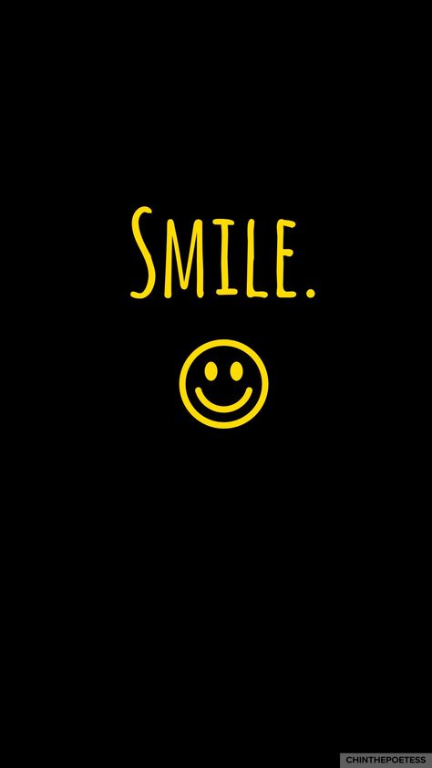 Smile. #wallpaper #daily #reminder #inspirational #smile #happy #dontworry #behappy #life #joy #habit Smile Iphone Wallpaper, Smile Wallpaper Iphone, Smile Wallpaper Aesthetic, Smile Wallpapers, Gold And Black Wallpaper, Smile Logo, Boxing Videos, Smile Word, Smile Wallpaper