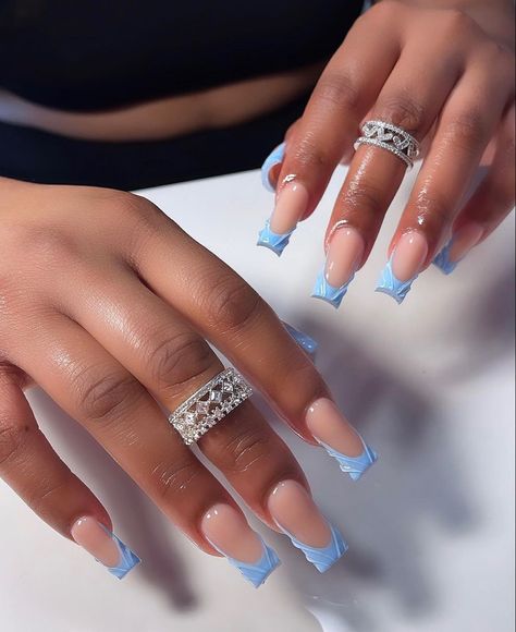 Turquoise Acrylic Nails, Acrylic Toe Nails, Blue Acrylic Nails, Drip Nails, Ombre Acrylic Nails, Girly Acrylic Nails, French Tip Acrylic Nails, French Acrylic Nails, Classy Acrylic Nails