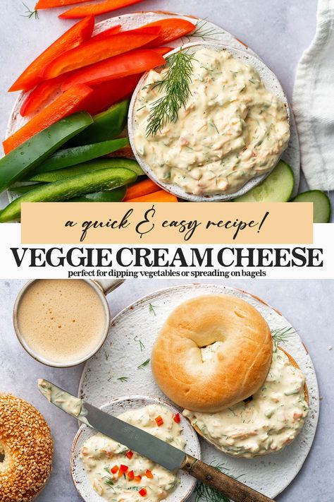 Cream Cheese Recipes Savory, Flavored Cream Cheese Recipes, Vegetable Cream Cheese Recipe, Vegetable Cream Cheese, Sweet Appetizers, Flavored Cream Cheese, Flavored Cream Cheeses, Cream Cheese Recipes Dip, Bread Spread