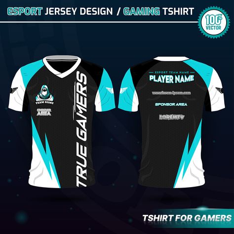 ESPORT Jersey Design Vector / Gaming Tshirt on Behance Esport Jersey Design, Team Shirt Designs, Design Kaos, Jersey Uniform, Sport Shirt Design, Sports Jersey Design, Uniform Shirts, E Sports, Sports Uniforms