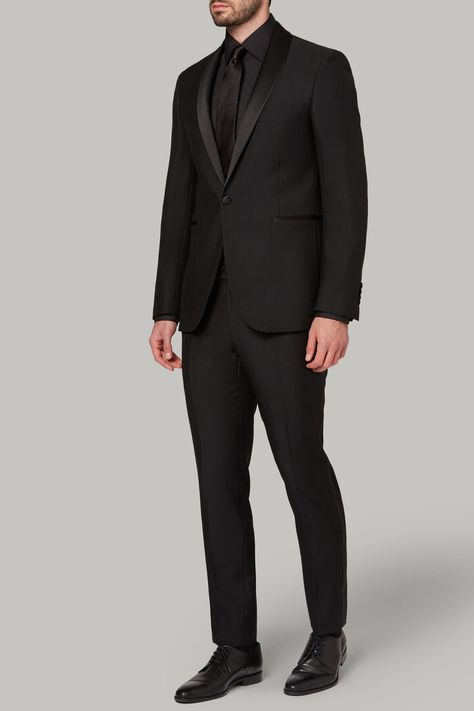 Outfit Jas Pria Wisuda, All Black Suit Plus Size Men, Black Suit Men Outfit, Graduation Suit Men, Men Outfit Wedding, All Black Suit Men, Suit Men Outfit, Black Formal Attire, All Black Formal Attire