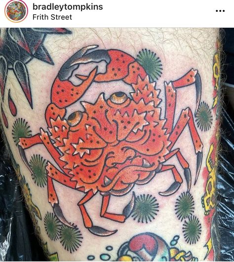 Crab Japanese Tattoo, Heikegani Tattoo, Samurai Crab, Traditional Crab Tattoo, Japanese Flash, Japanese Reference, Tattoos 2024, Crab Tattoo, Love Tattoos