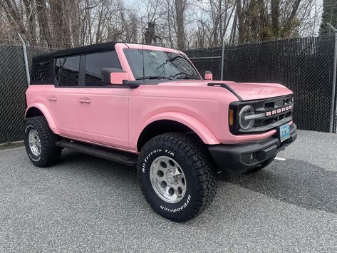 Burnout Rebecca Jenshak, Hot Pink Bronco, Pink Bronco, Rebecca Jenshak, Holland Brothers, Bronco Car, Book Mood, Pink Jeep, Car Things