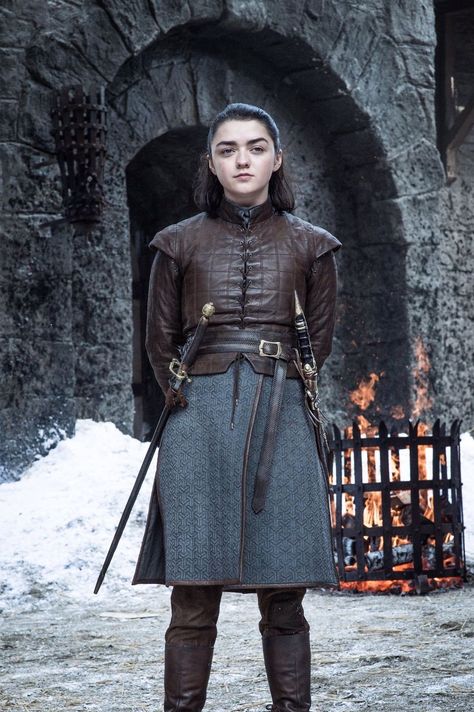 Black Horse on Twitter: "Raise your swords to the REAL QUEENS of the #BattleOfWinterfell .  #GameOfThrones… " Arya Stark Costume, Carl The Walking Dead, Game Of Thrones Arya, Game Of Thrones Facts, Game Of Thrones Costumes, Got Game Of Thrones, Fire And Blood, Game Of Thrones Funny, Hallowen Costume