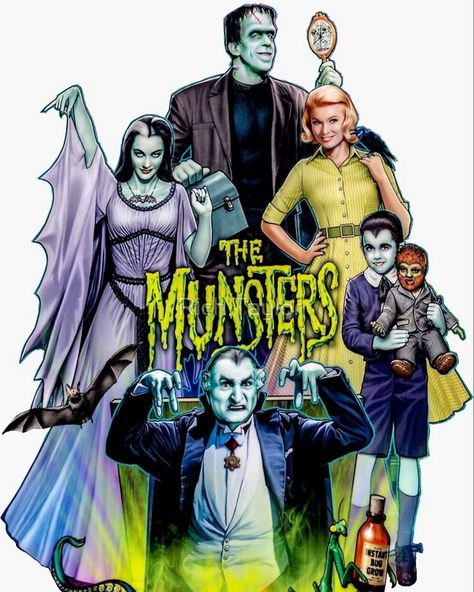 R.P. SWIRL on Instagram: “Christopher Franchi - Artist” Munsters Tv Show, Black Sheep Of The Family, The Munster, Horror Pictures, Pinball Machines, Tv Horror, The Munsters, Halloween Artwork, Retro Horror