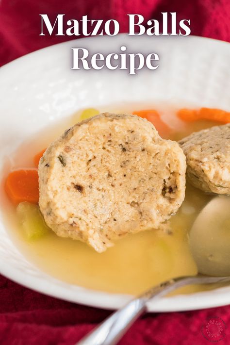 My grandma's matzo balls recipe can be made as a floater that's light and fluffy or firm matzo balls as we call a sinker for matzo ball soup. Matzah Ball Recipe, Matzo Ball Recipe, Matzo Ball Soup Recipe, Matzah Ball Soup, Shabbat Recipes, Matzo Balls, Matzah Ball, Matzo Ball, Matzo Ball Soup