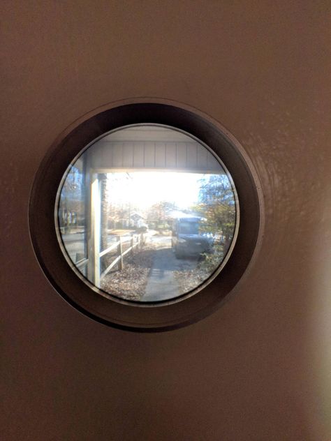 This cool door peephole. Door With Peephole, Peephole Door, Bedroom In Arles, Door Viewer, Cool Doors, Book Projects, Mood Board, Mirror, Bedroom