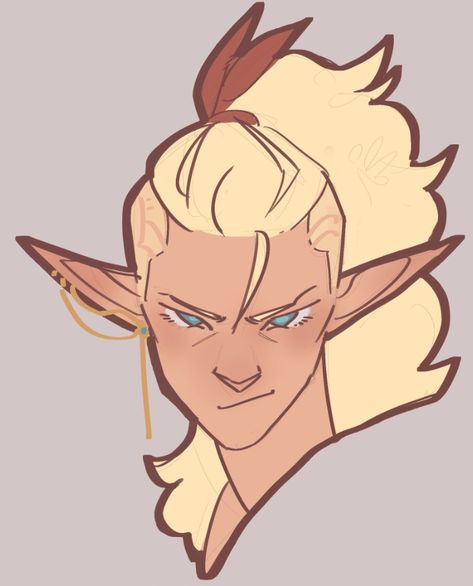 Elf Side Profile, Long Hair Drawing Reference, Elf Concept Art, Naga Oc, Dalish Elf, Elf Oc, Dnd Elves, Character Reference Sheet, Elf Characters