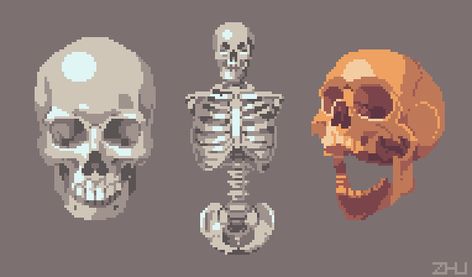 Anatomy Pixel Art, Scary Pixel Art, Dark Pixel Art, Skull Pixel Art, Pixel Life, Piskel Art, Pixel Art Tutorial, 8bit Art, Cool Pixel Art