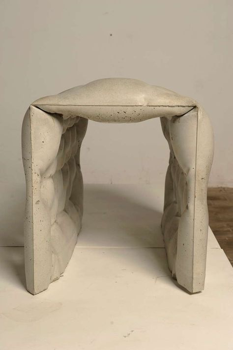 flexible cast concrete bench Concrete Chair, Loft Apartment Designs, Cement Furniture, Concrete Bags, Cast Concrete, Concrete Coffee Table, Bamboo Structure, Concrete Bench, Furniture Design Chair