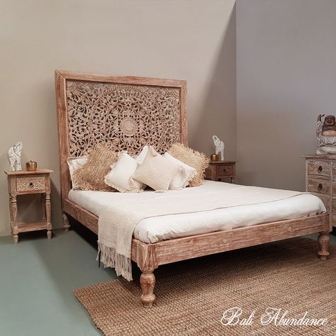 Wood Panel Bed, Creative Headboard, Carved Beds, Hand Carved Teak, Perfect Bed, Wood Bed Frame, Wooden Bed Frames, Bed Furniture Design, Headboard Designs