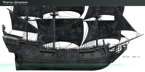 http://lifeisfeudal.com/ Pirate Reference, Black Pearl Ship, Pirate Ship Model, Model Sailing Ships, Side Elevation, Sailing Ship Model, Kaptan Jack Sparrow, Navi A Vela, Model Ship Building