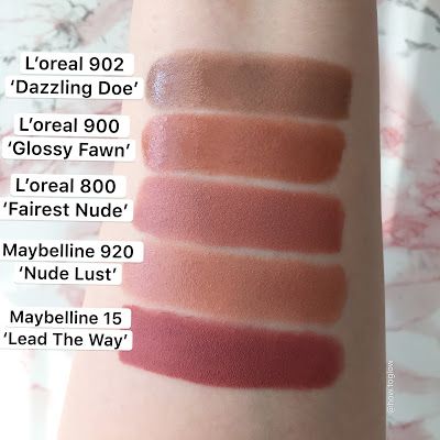 How To Glow: Drugstore nude lipsticks swatches: Maybelline, L'oreal, Milani Loreal Nude Lipstick Shades, Loreal Color Riche Lipstick Swatches, L’oréal Lipstick Swatches, Maybelline Lipstick Swatches, Brown Nude Lipstick, Loreal Color Riche Lipstick, Nude Colour Lipstick, Nude Lipstick Shades, Mac Lipstick Shades