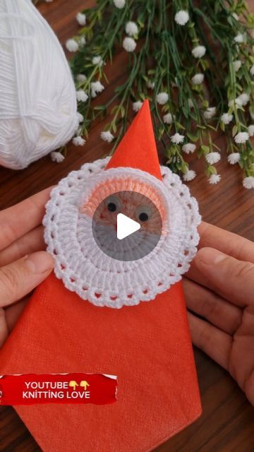 New Year Table, December 21, Crochet Knitting, Napkin Holder, Knitting Crochet, New Year's, Santa Claus, Napkins, Presentation