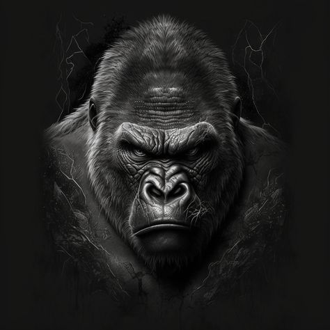 Gorilla Neck Tattoo, Gorila Tattoos, Ape Tattoos For Men, Gorilla Back Tattoo, Gorilla Tattoo Ideas For Men, Angry Gorilla Tattoo, Silverback Gorilla Tattoo, Gorilla Tattoo Ideas, King Kong Tattoo