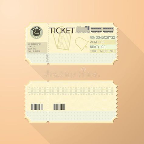 Train Ticket Illustration, Train Ticket Design, Train Ticket Template, Ticket Design Template, Ticket Wedding Invitations, Japan Train, Train Ticket, Ticket Card, Ticket Design