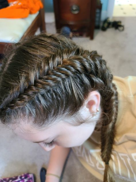 Track Braids, Game Day Braids, Race Day Hair, School Haircut, Dutch Fishtail, Running Hairstyles, Competition Hair, Softball Hairstyles, Easy Hairstyles For Thick Hair