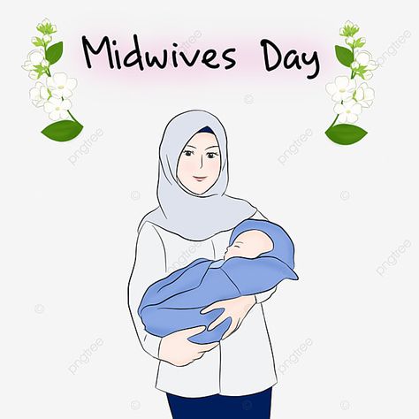 International Midwives Day, Midwives Day, Day Illustration, Youtube Channel Art, Holding Baby, Channel Art, Video App, Png Transparent, Birthday Greetings