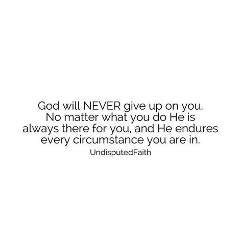 He did not give up on me. He will not give up on you. He promised. Give Up On You, Be Thou My Vision, Posts On Instagram, Christian Post, Gave Up, You Gave Up, Christian Inspiration, Heavenly Father, Don't Give Up