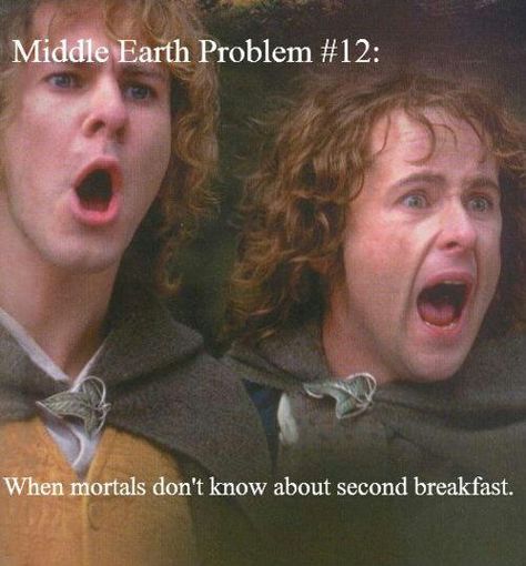 Middle Earth Problem #12: when mortals don't know about second breakfast Pippin And Merry, Gandalf Hobbit, Hobbit Fili, Merry And Pippin, Thorin Oakenshield, Second Breakfast, The Shire, Nerd Life, Legolas