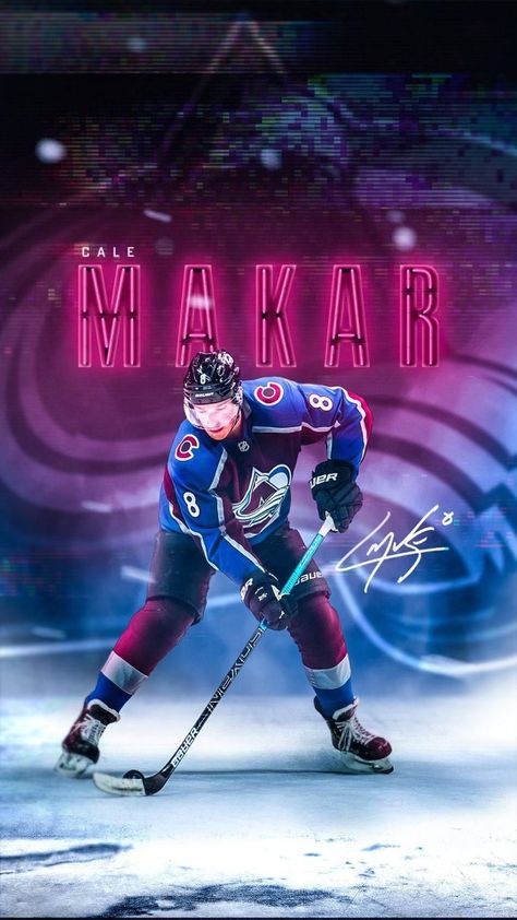 Cool Nhl Wallpapers, Cale Makar Hockey, Cool Hockey Wallpapers, Cale Makar Wallpaper, Ice Hockey Wallpaper, Colorado Avalanche Wallpaper, Hockey Wallpaper, Cale Makar, Hockey Funny