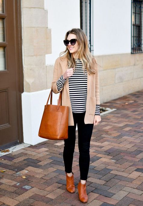 Dress like a calico cat | camel sweater blazer fall outfit | casual workwear outfit idea | Madewell medium Transport tote outfit — Cotton Cashmere Cat Hair School Interview Outfit, Sweater Blazer Outfit, Casual Friday Outfit, Camel Sweater, Friday Outfit, Casual Workwear, Sweater Blazer, Interview Outfit, Clothing Inspiration