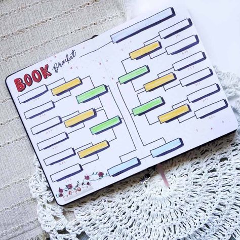 23 Books In 2023, Book Journal Aesthetic Ideas, Book Of The Year Bracket, Book Journal Cover Page, Bullet Journal Reading Log, Book Bracket, Book Bujo, Reading Journal Printable, Books Journal