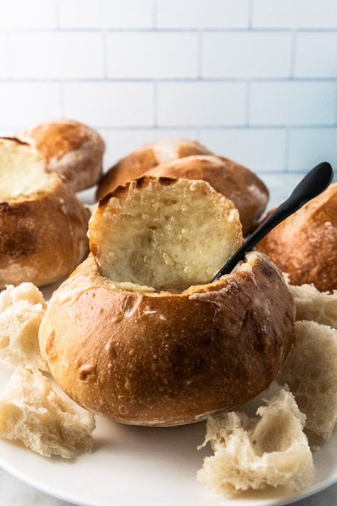 Sourdough Bread Bowls for Soup - Good Things Baking Co Sour Dough Bread Bowls For Soup, Pretzel Bread Bowls, Small Bread Bowls For Soup, Mini Sourdough Bread Bowls, Sourdough Bread Bowls For Soup, Mini Sourdough Boules, Bread Bowls For Soup, Sourdough Bread Bowls, Sourdough Basics