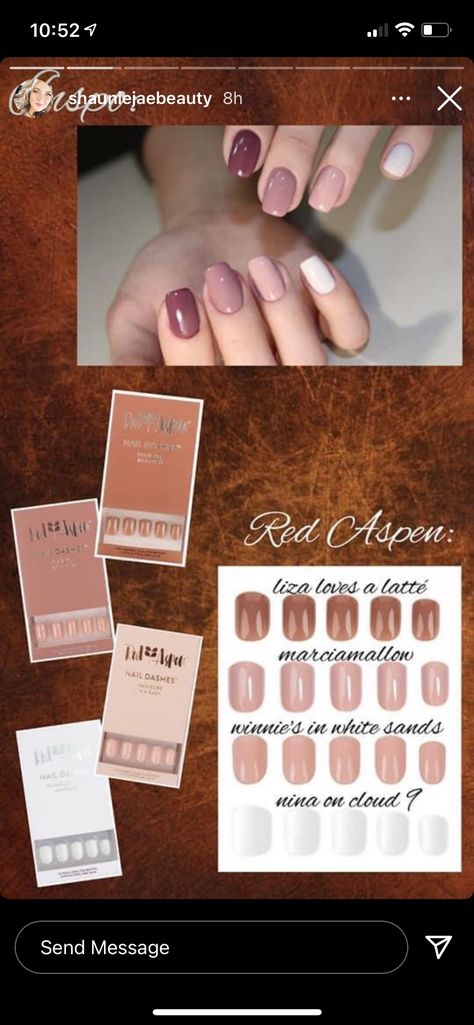 Red Aspen Nail Dash Combos 2024, Nail Dashes Red Aspen Combo, Nail Dash Combos, Red Aspen Nail Dash Combos, Dash Nails, Red Aspen Nail Dash, Nail Combos, Red Aspen Nails, Aspen Nails