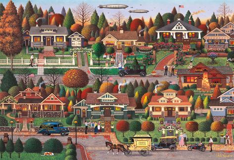 2000 Piece Puzzle, Larger Piece Jigsaw Puzzles, Charles Wysocki, Picture Frame Hangers, Buffalo Games, Puzzle For Adults, Challenging Puzzles, Horse Carriage, 500 Piece Jigsaw Puzzles